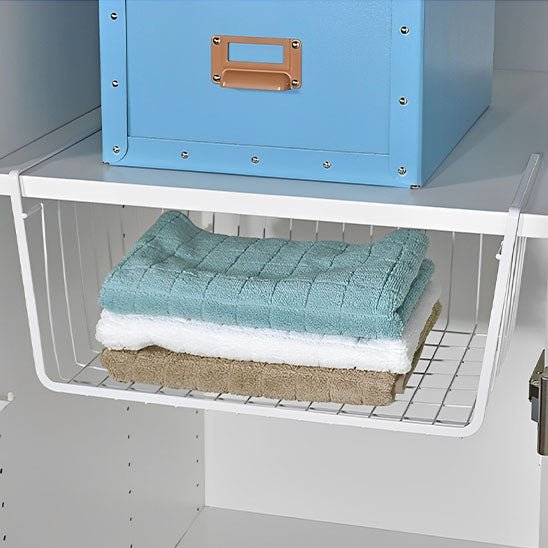 panier de rangement sous etagere