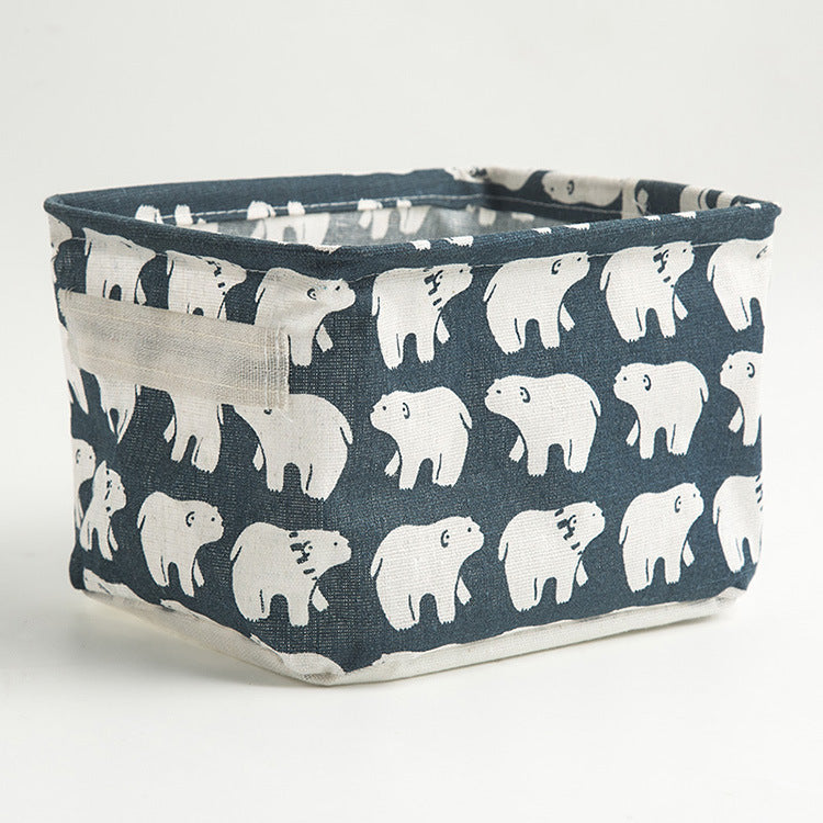  panier de rangement tissu bleu