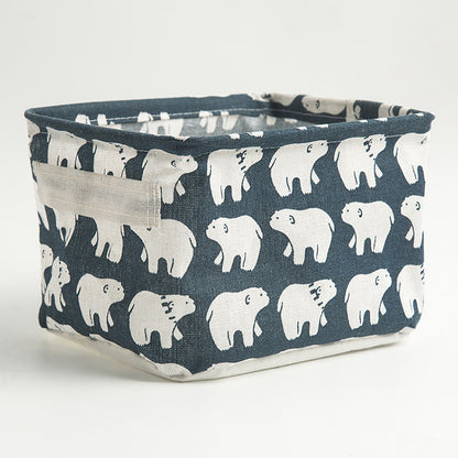  panier de rangement tissu bleu