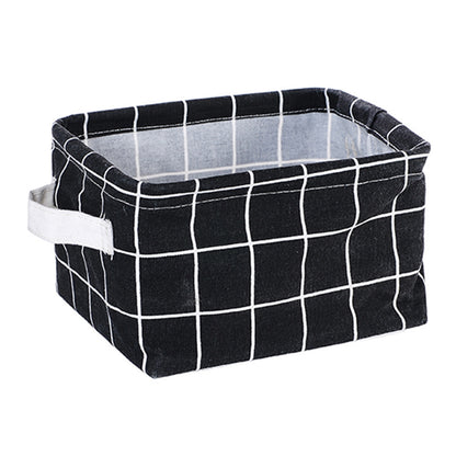  panier de rangement tissu carreaux motifs noir