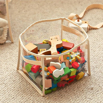 panier de rangement transparent blocs jouets enfants