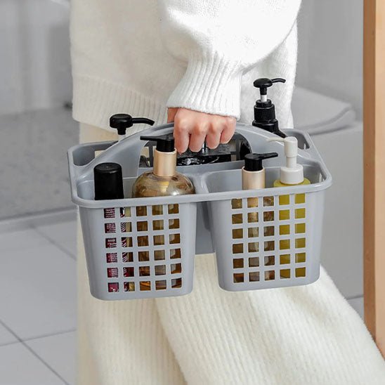 panier rangement salle de bain gris accessoires