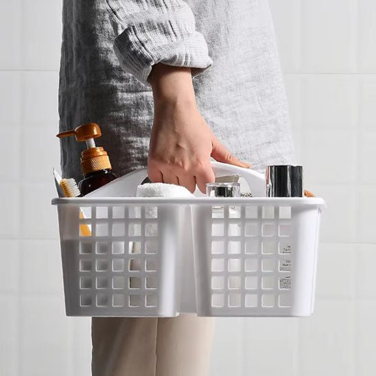 panier rangement salle de bain gris plastique accessoires douche