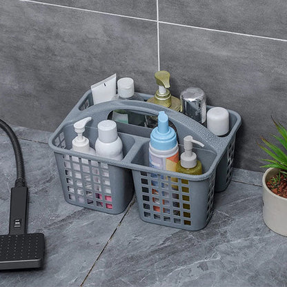 panier rangement salle de bain gris plastique pour accessoires de douche