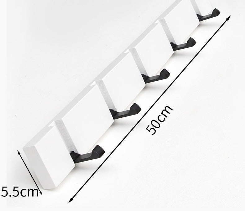 porte manteau blanc cinq crochets noirs 