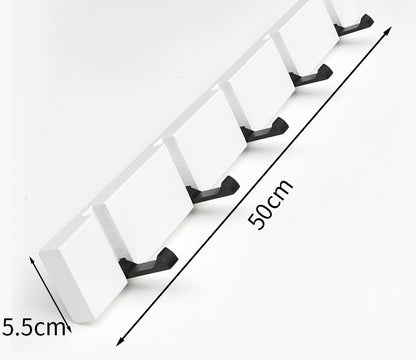 porte manteau blanc cinq crochets noirs 