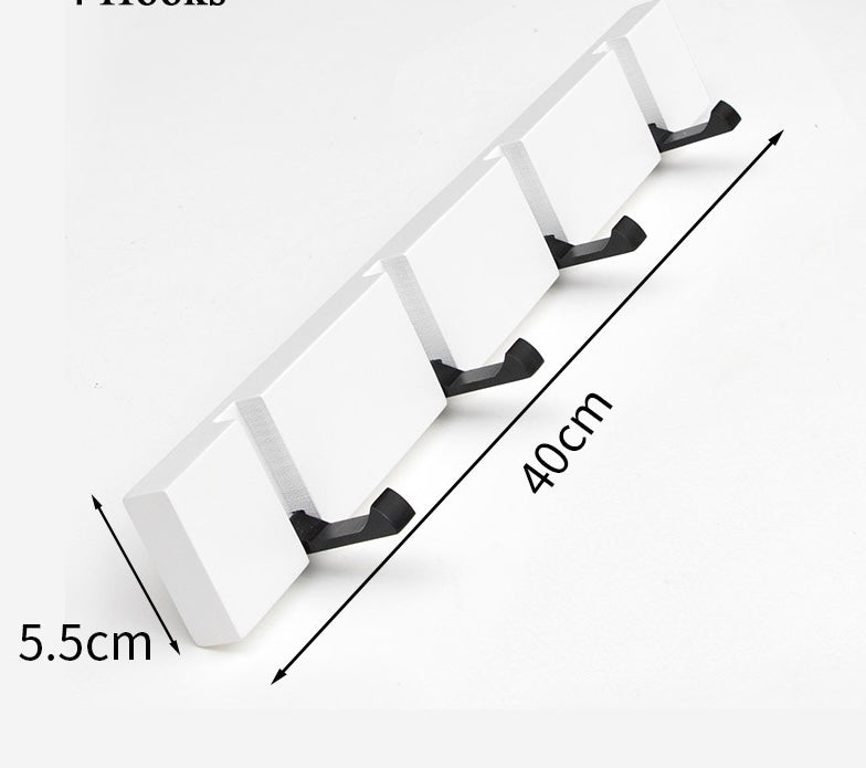 porte manteau blanc trois crochets noirs 