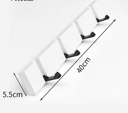 porte manteau blanc trois crochets noirs 