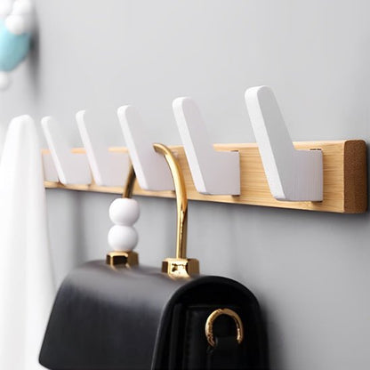 porte manteau mural bois blanc