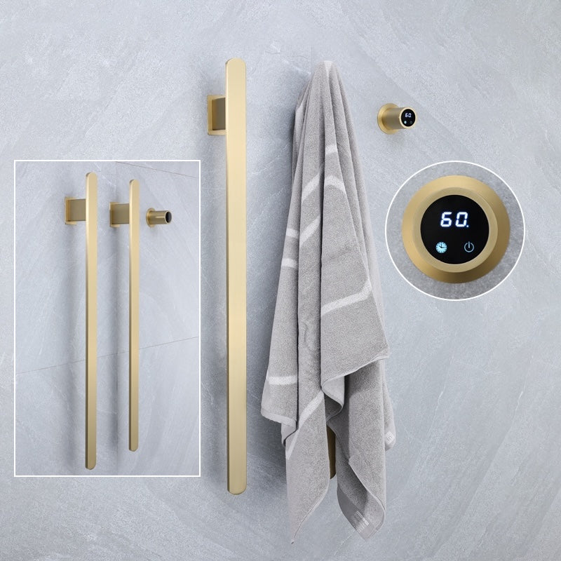 porte serviette barre doree murale avec serviette porte serviette salle de bain Tidomy