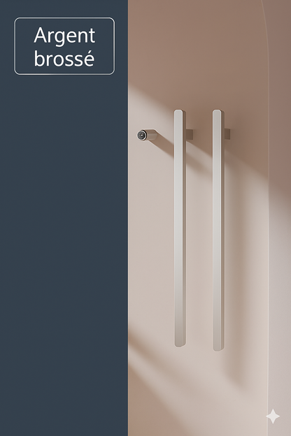 porte serviette double barres argent brosse porte serviette salle de bain