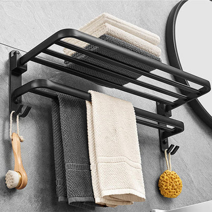 porte serviette metal noir etagere murale accessoires salle de bain