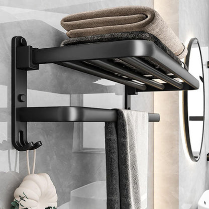 porte serviette noir metal etagere murale salle de bain