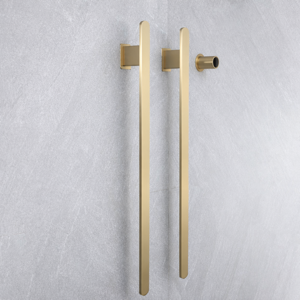 porte serviette salle de bain barre doree