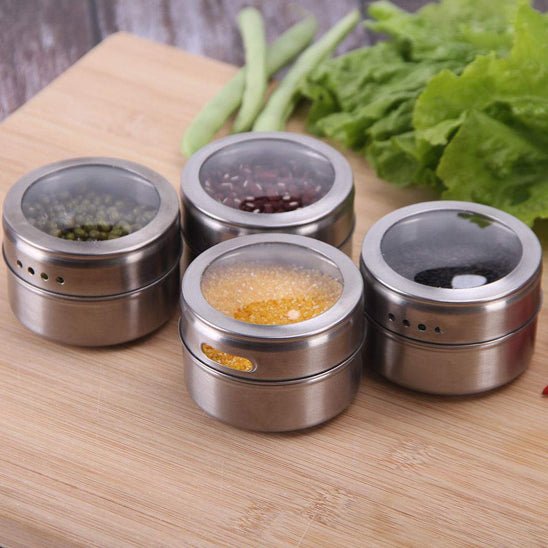 pot a epice inox avec couvercle transparent