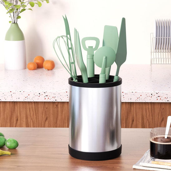 pot ustensiles cuisine inox ustensiles verts