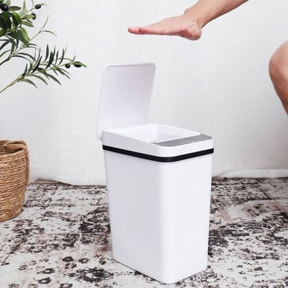 poubelle de cuisine automatique blanche capteur