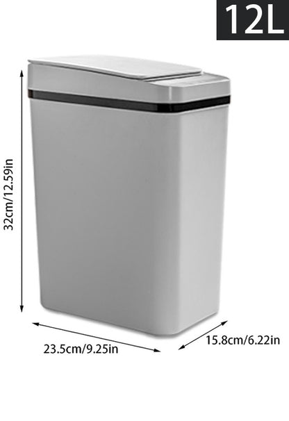 poubelle de cuisine automatique couvercle sensor gris