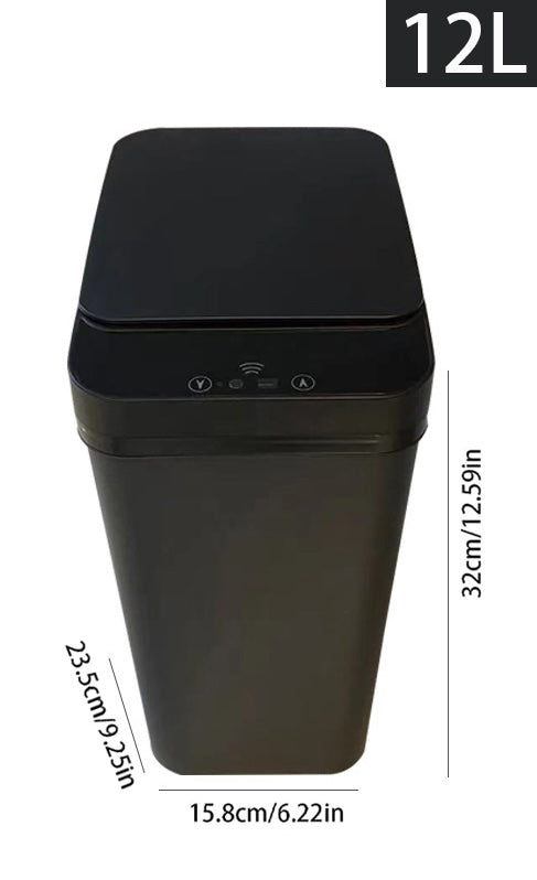 poubelle de cuisine automatique couvercle sensor noir