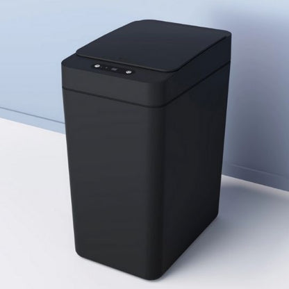 poubelle de cuisine automatique noire couvercle sensor