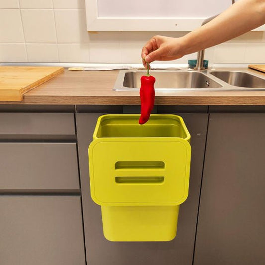 poubelle sous evier cuisine verte piment rouge