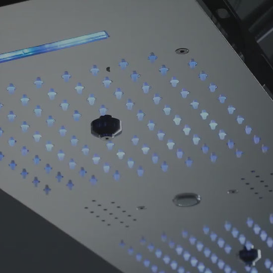 systeme de douche plafond carre led jets multiples