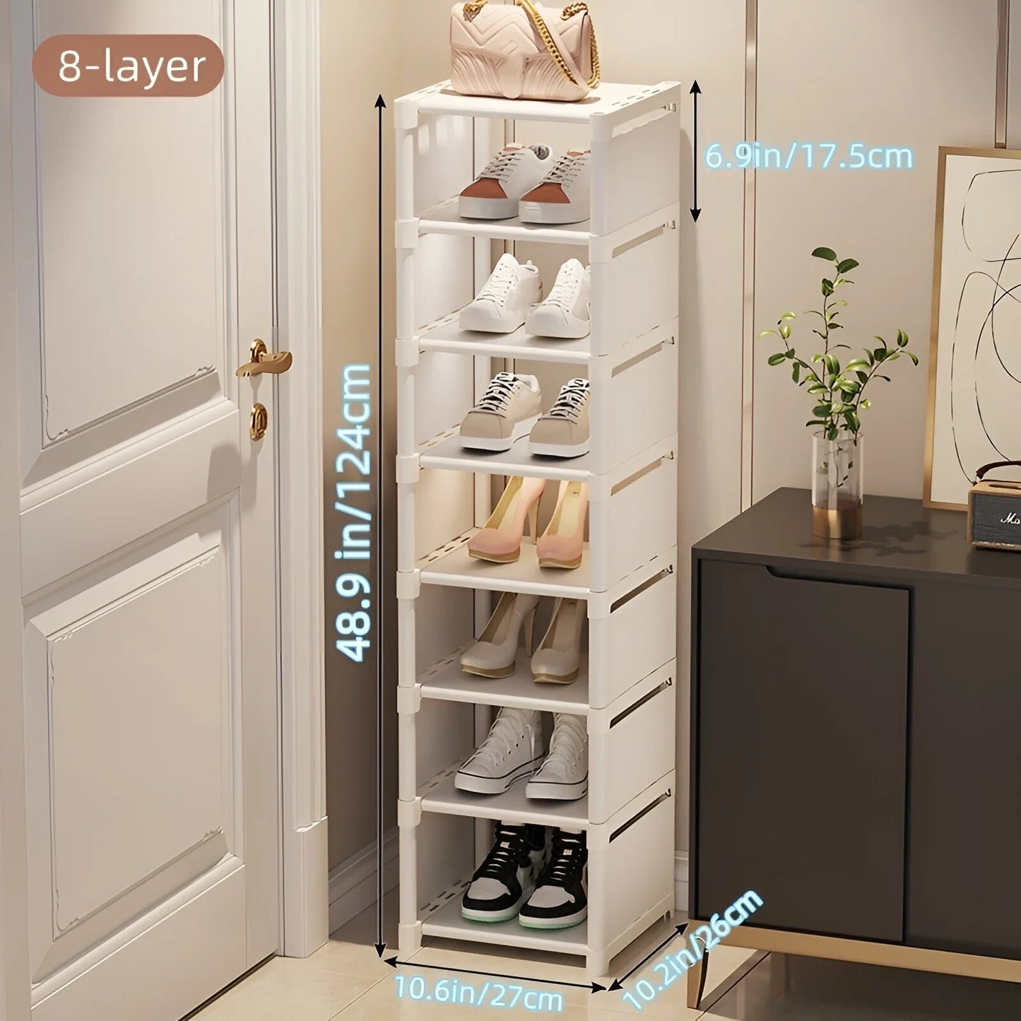 rangement chaussures etagere compacte 124 cm 