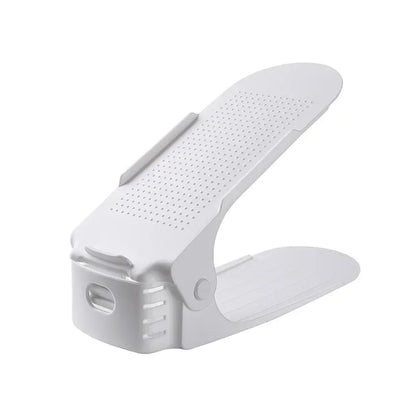 rangement chaussures support gain espace plastique blanc