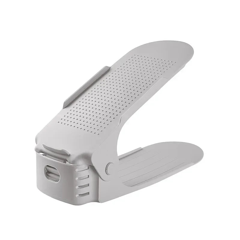 rangement chaussures support gain espace plastique gris