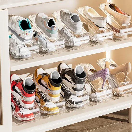 rangement chaussures transparent double rangement etagere