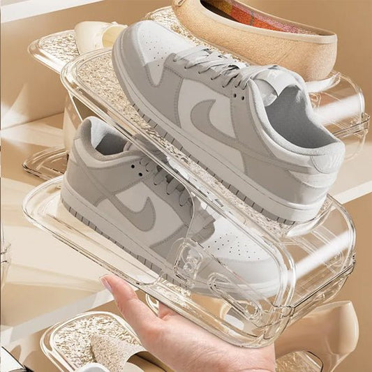 rangement chaussures transparent support double niveau