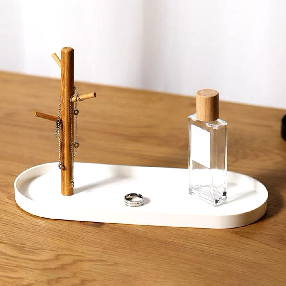 Rangement Clé - BranchOvalTray™ - Blanc - TIDOMY