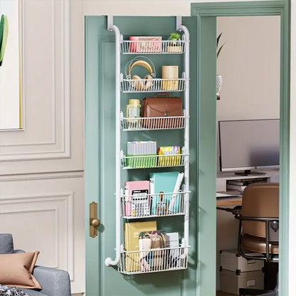 rangement cuisine suspendu porte blanc multicases