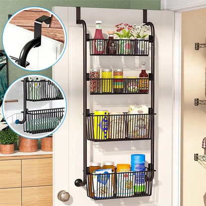rangement cuisine suspendu porte noir cuisine