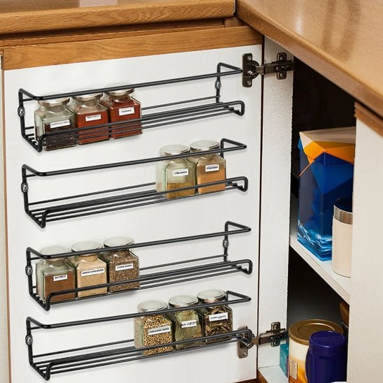 rangement pour epices etagere porte placard bocaux cuisine