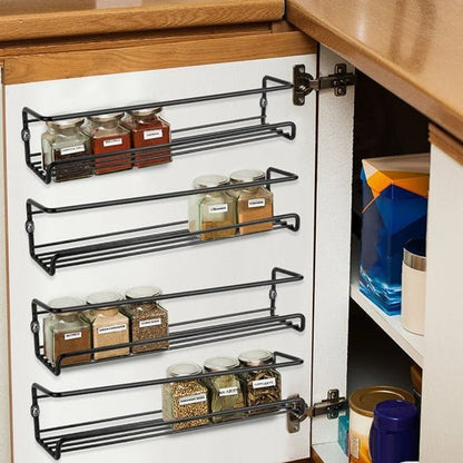 rangement pour epices etagere porte placard bocaux cuisine