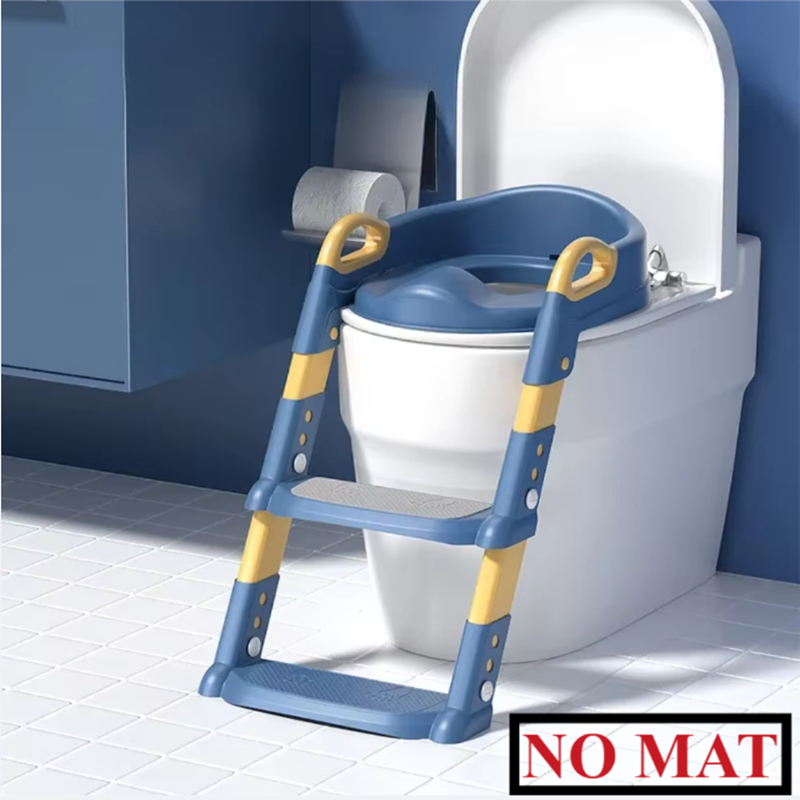 reducteur de toilette securise fille escabeau bleu