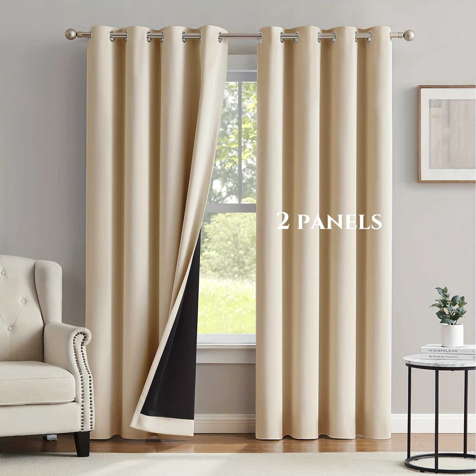 rideau occultant thermique beige