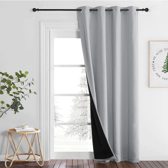 rideau occultant thermique gris salon