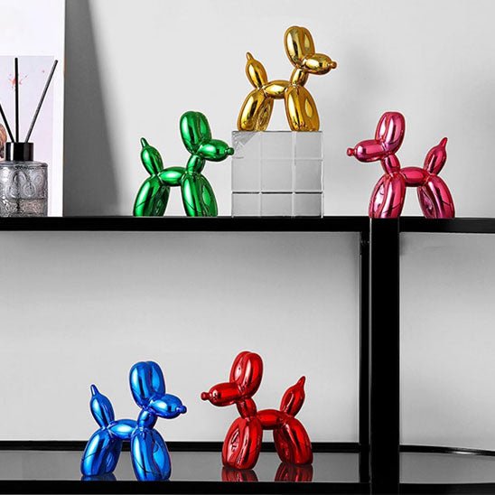sculpture chien ballon multicolore decoration interieure