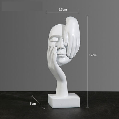 sculpture moitie visage blanc