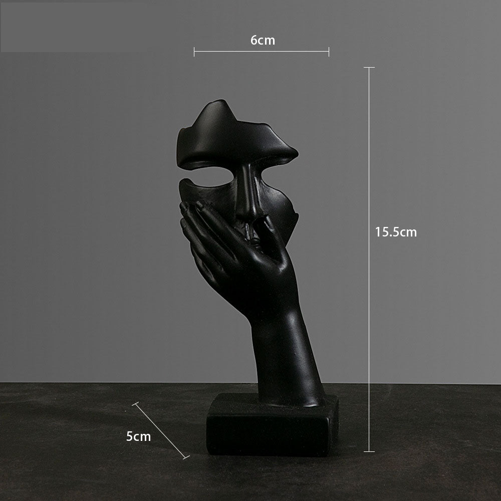 sculpture moitie visage noir 15.5