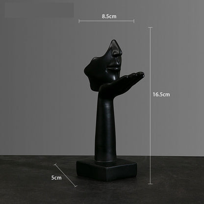 sculpture moitie visage noir 16.5
