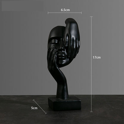 sculpture moitie visage noir 17