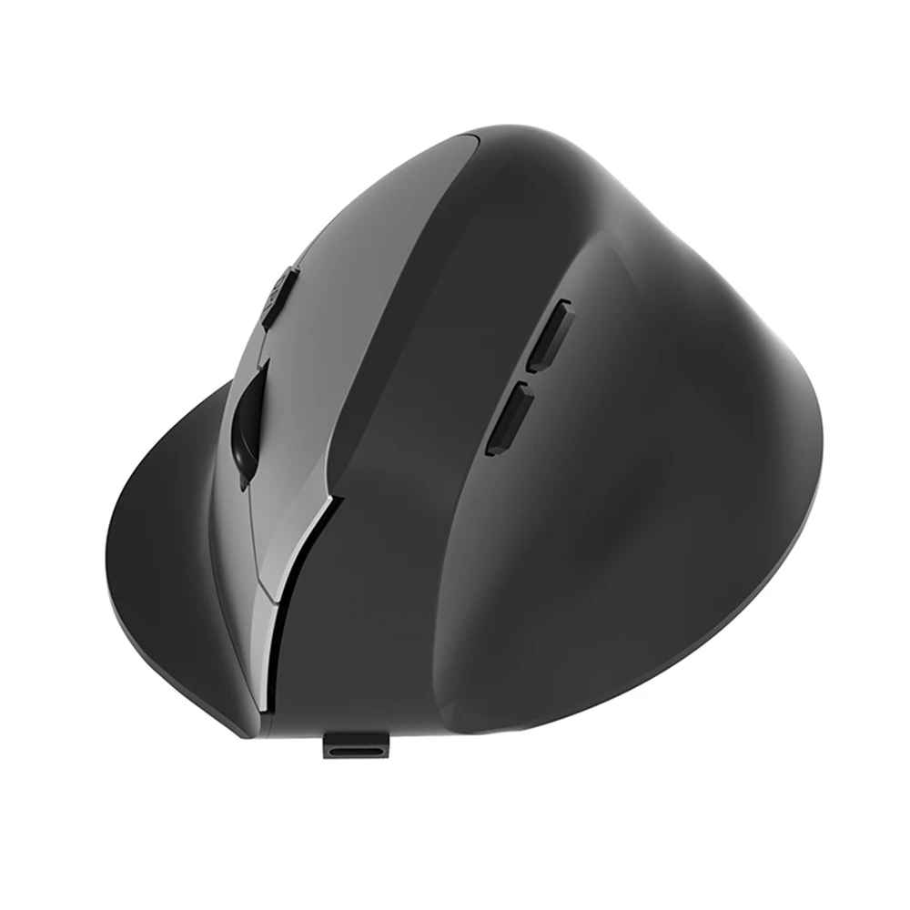 souris ergonomique verticale noire utilisation main argent