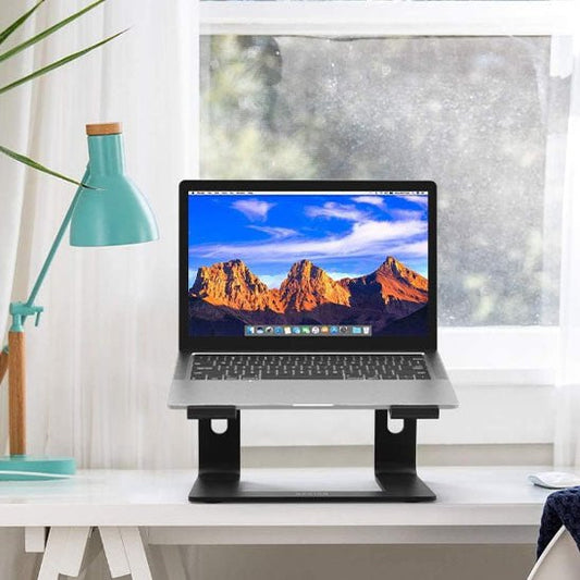 support ordinateur portable metal noir bureau