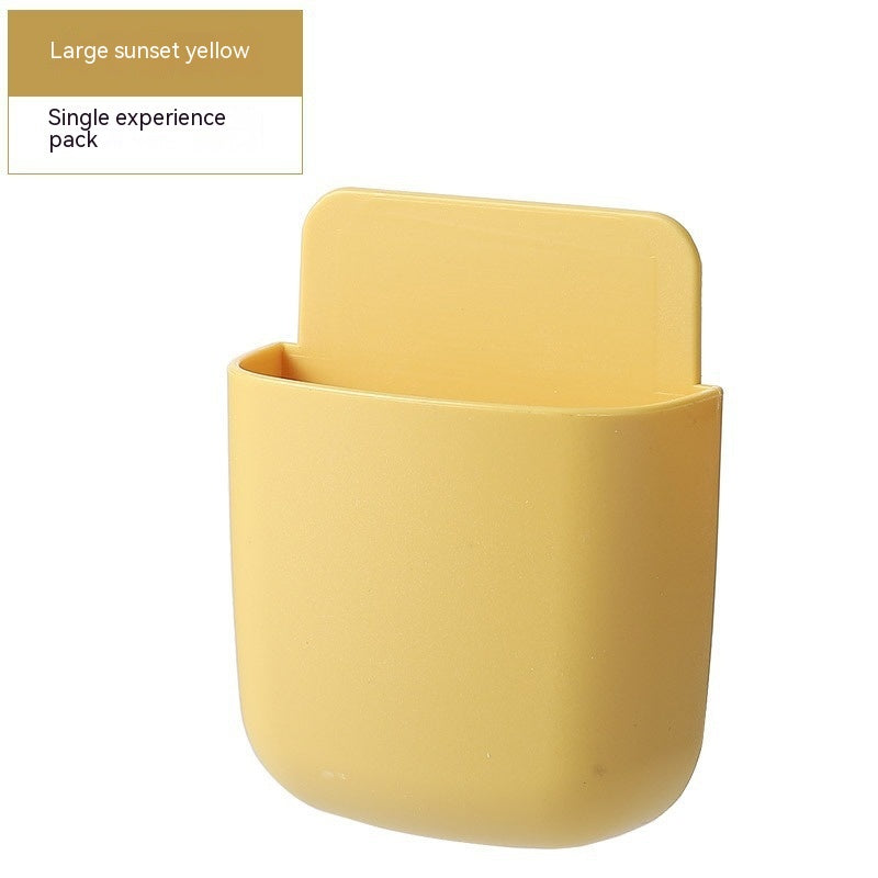 support pour telecommandes mural blanc telephone jaune