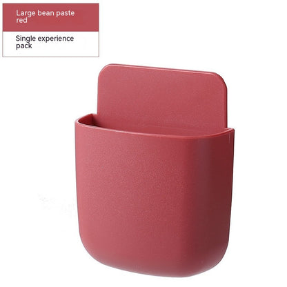 support pour telecommandes mural blanc telephone rouge