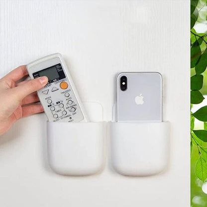 support pour telecommandes mural blanc telephone