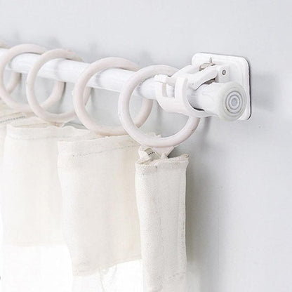 support tringle rideau blanc rond sans percage